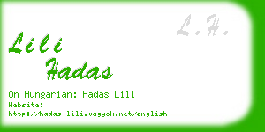 lili hadas business card